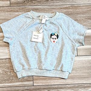 NWT! Wander & Wonder Frida Kahlo Short Sleeve Sweat Top Size 3-4Y